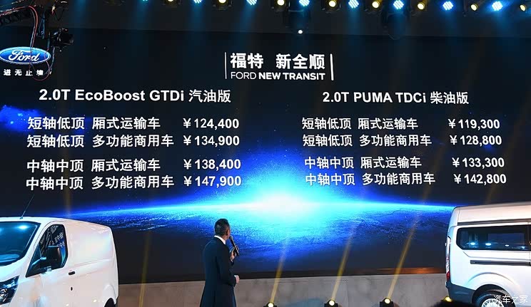 江铃福特 全顺 2017款 2.0T汽油VAN中轴中顶