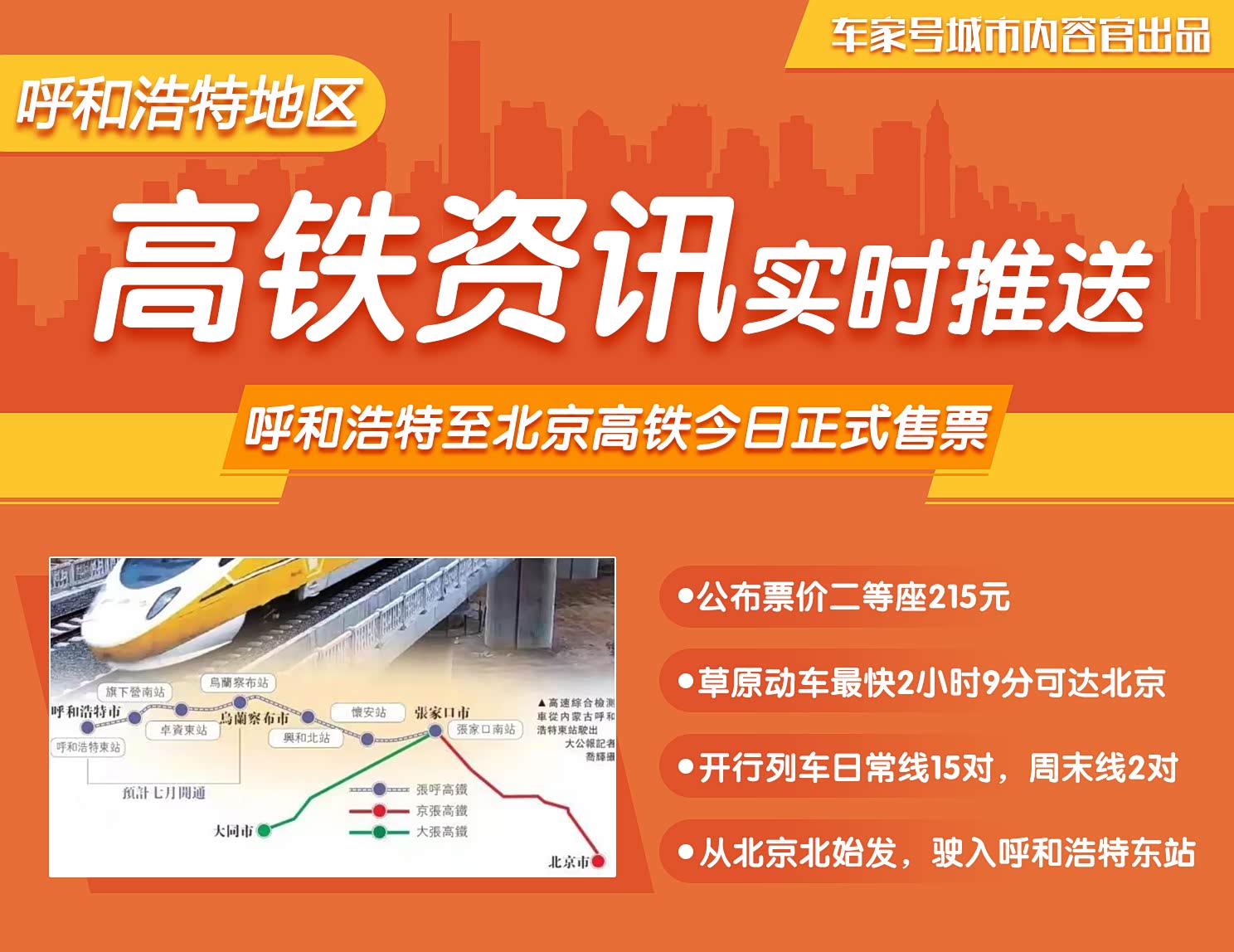 呼和浩特高铁开通资讯