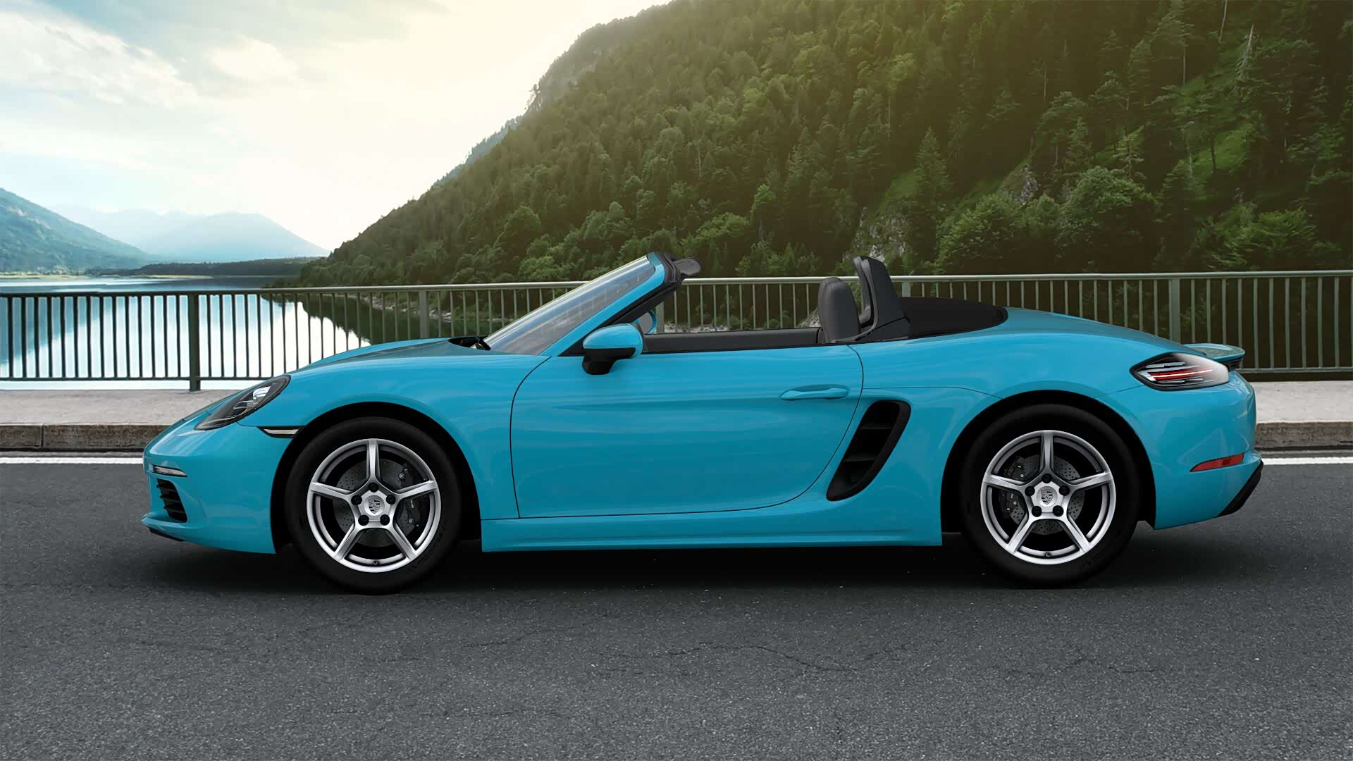 迈阿密蓝 保时捷718 Boxster