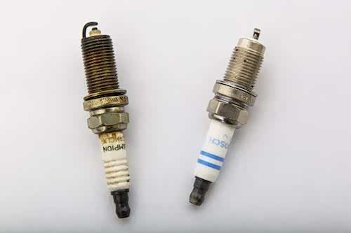 新旧火花塞对比（实拍）