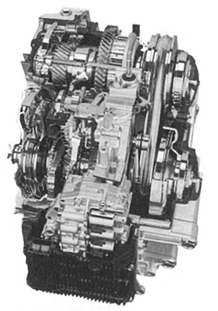 图2 2.0 L发动机用新型CVT断面图