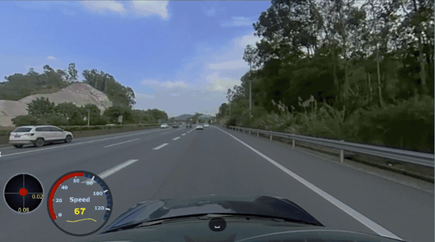 （图14 特斯拉Model 3 单车道变双车道场景）