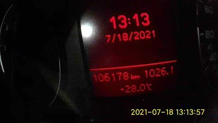 清洁后公里数106178公里，右下角是拍摄时间7.18，前后行驶了193公里