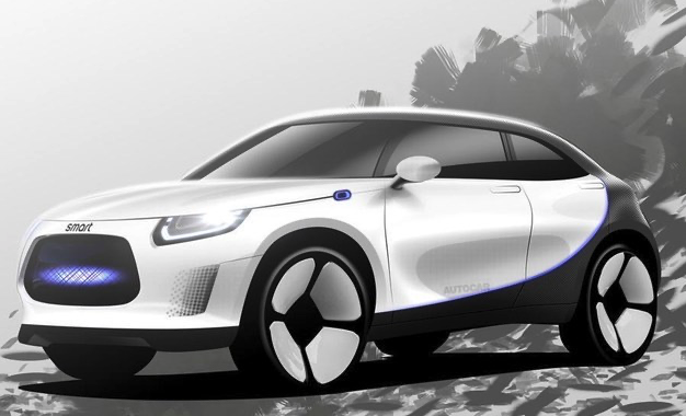 smart纯电SUV渲染图 图源：网络