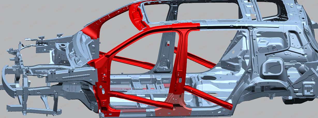 图17 吉普大指挥官热成型钢分布