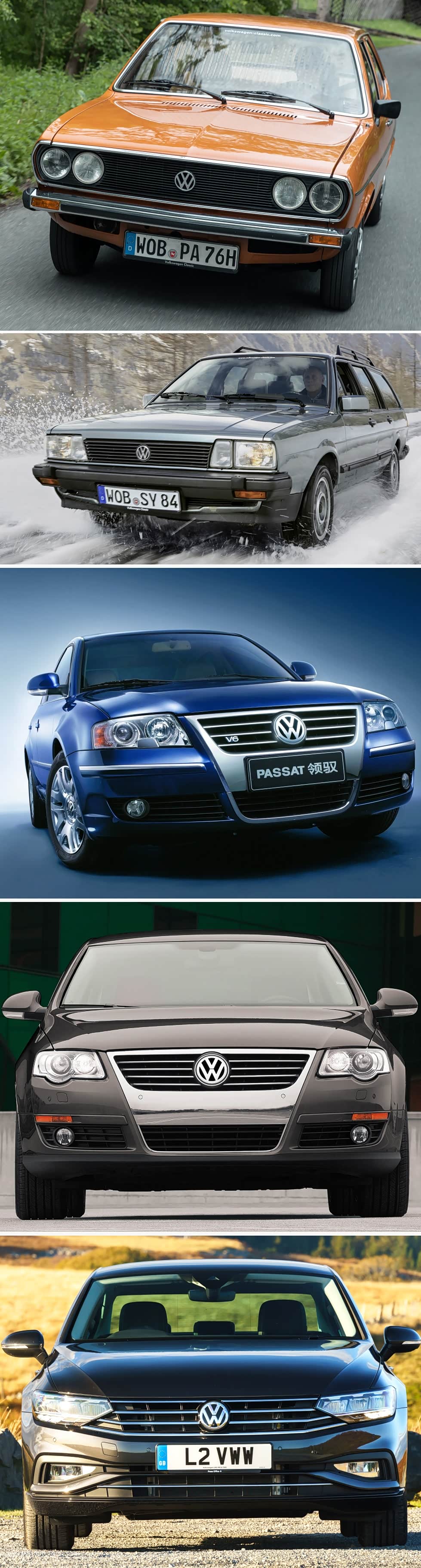 圖16 帕薩特的格柵，經歷了“扁長——大嘴——扁長”的螺旋上升