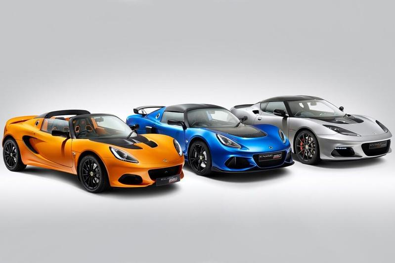 从左到右：Elise/Exige/Evora