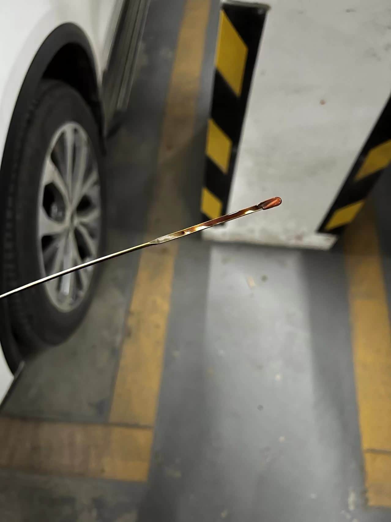 两箱油过后的机油尺液位