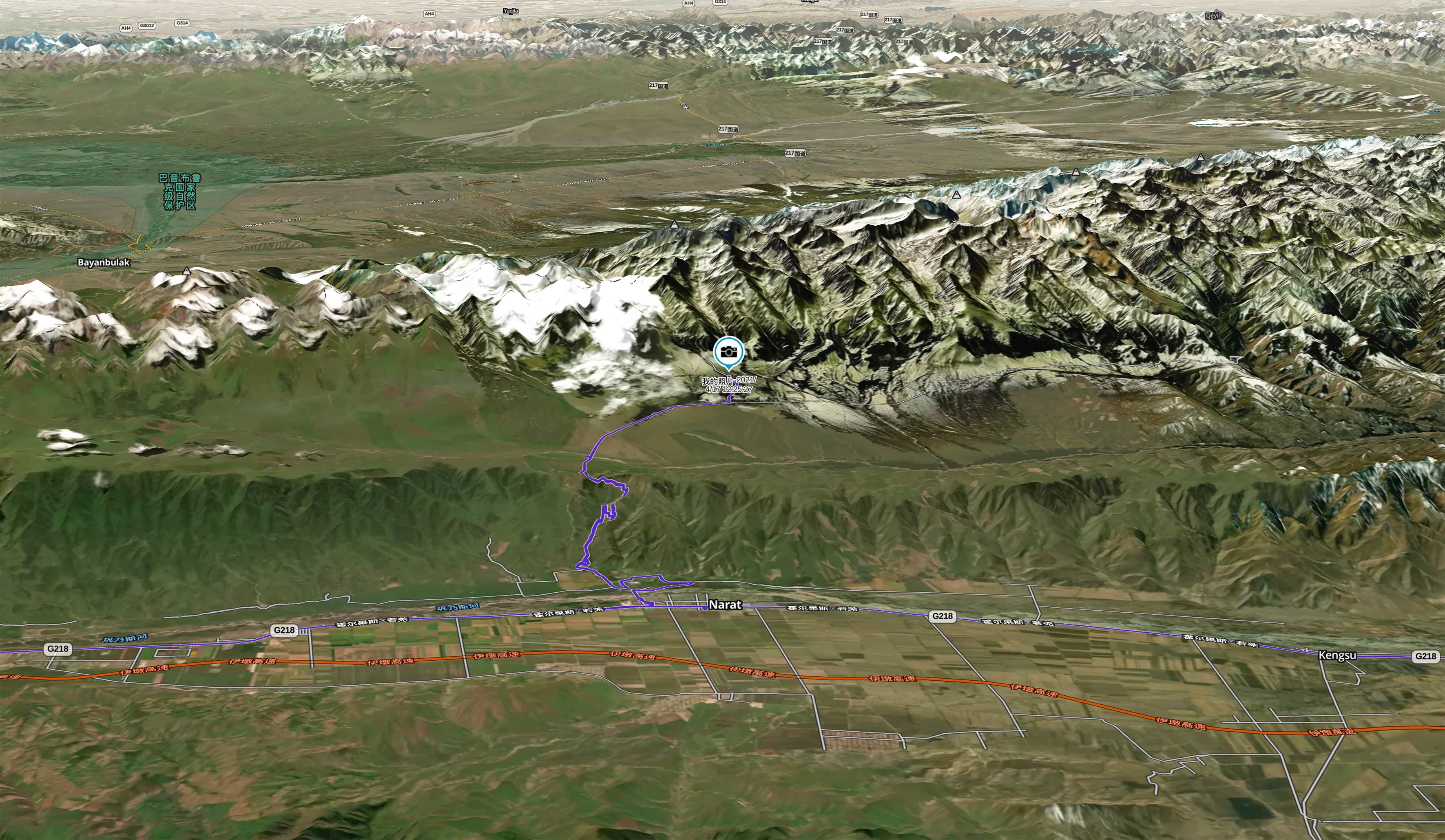 上南下北| 蓝色轨迹是我的卫星行车路线