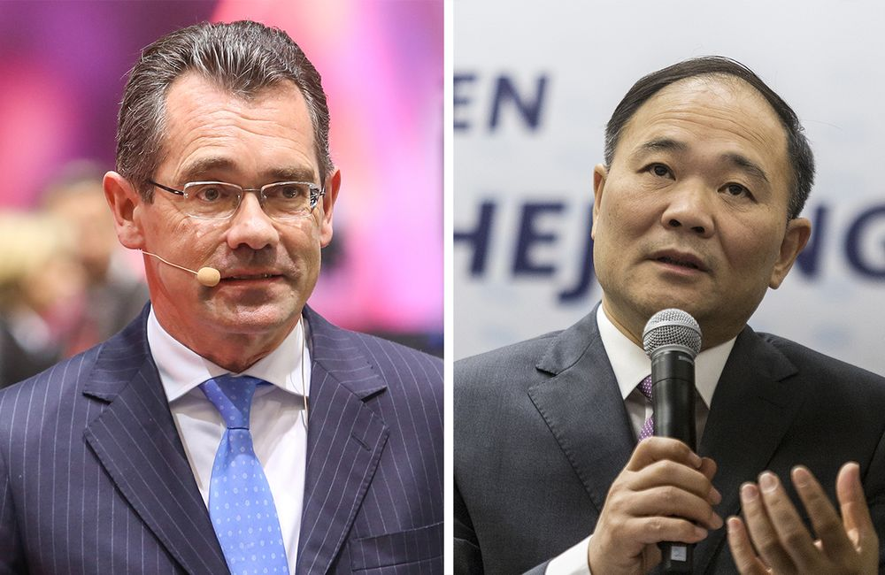 时任路特斯 CEO Jean-Marc Gales 和李书福