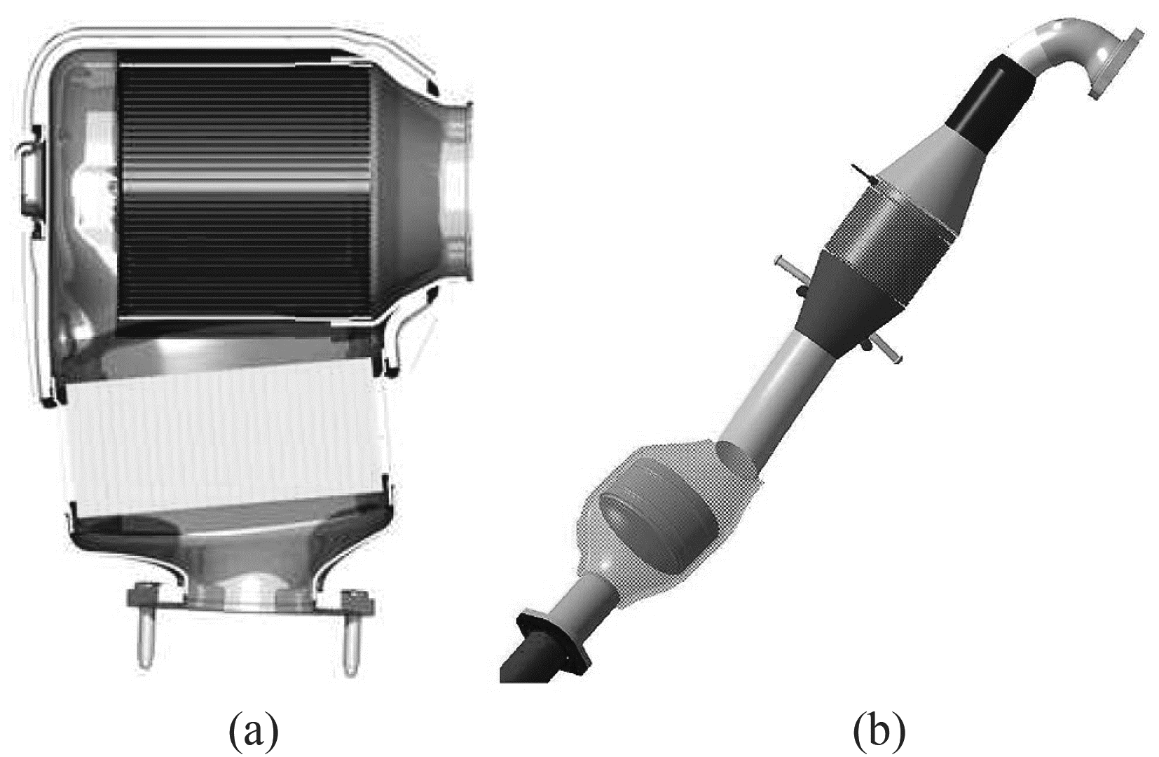 图2 T8原系统(a)和包含EHC的样件系统EATS1(b)