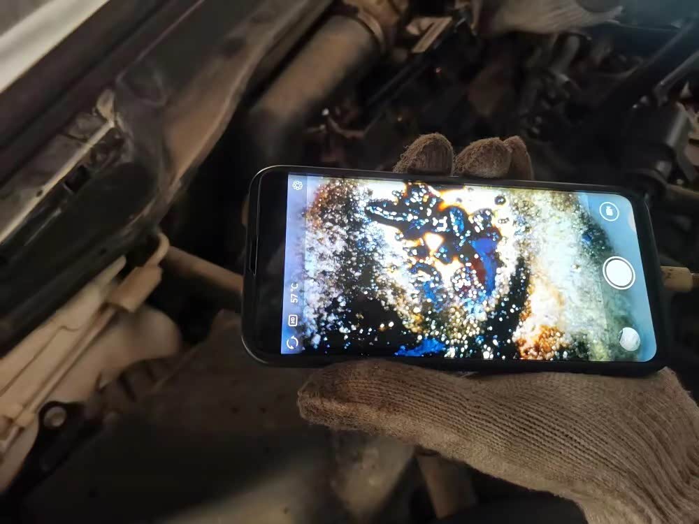 积碳的确清理掉很多，活塞顶油泥泥的