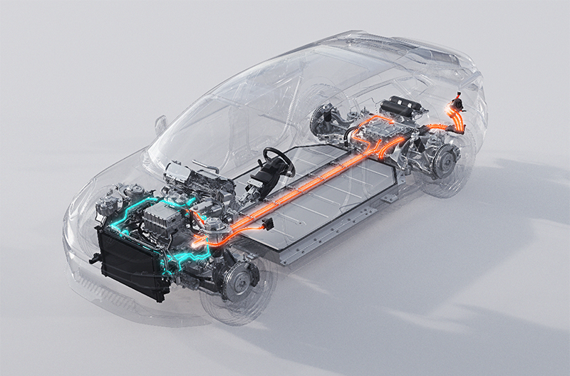 浩瀚架构底盘，以电池为中心的专属高性能纯电底盘