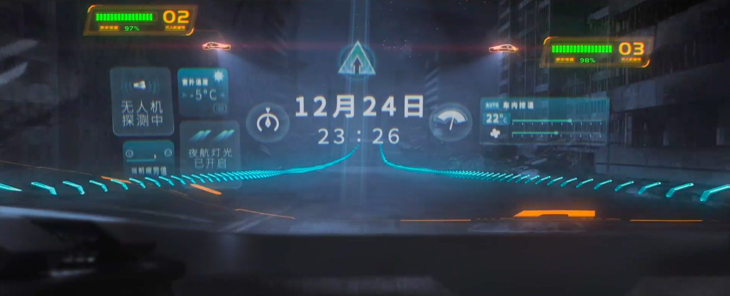 国漫动画《灵笼》中，对HUD的想象显然仍过于保守