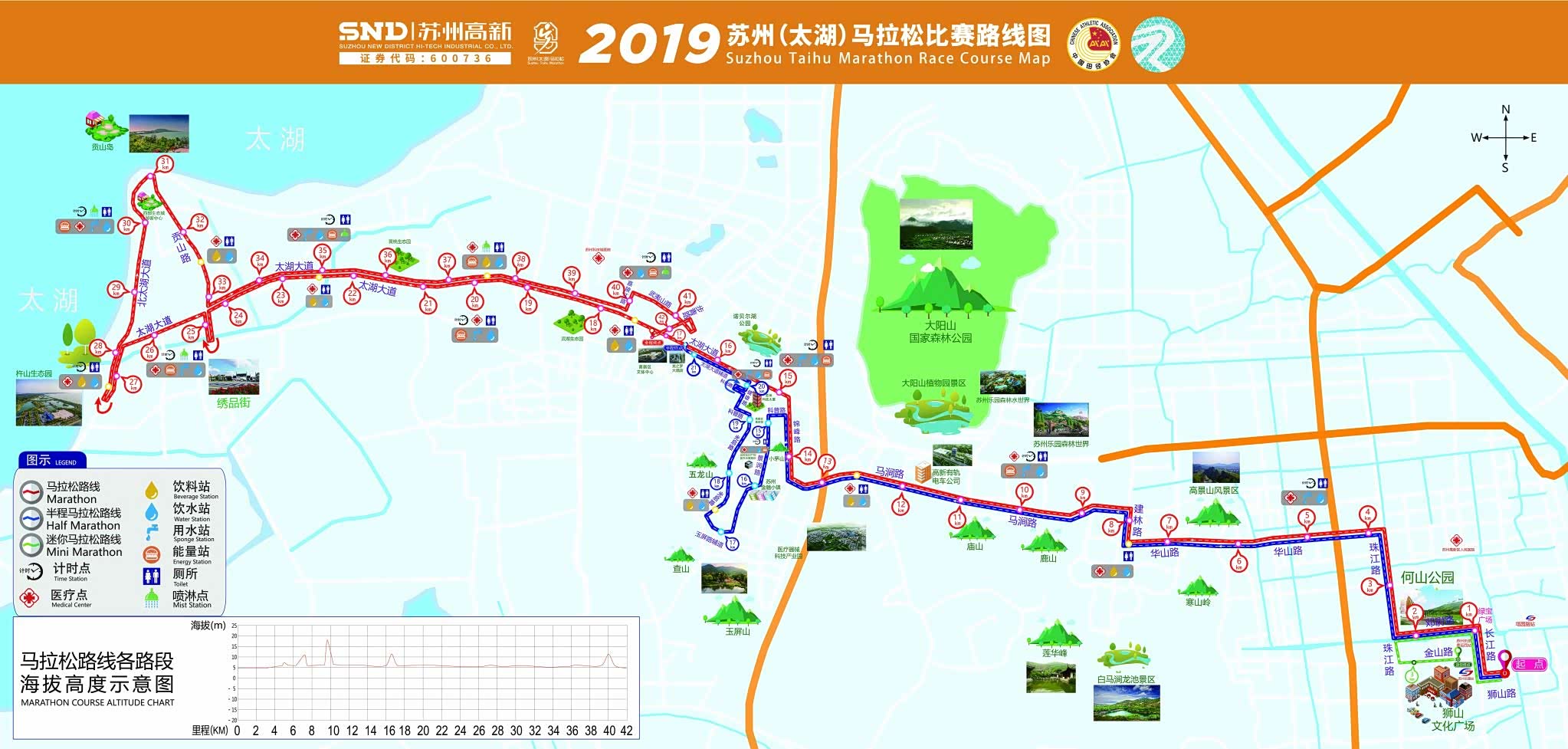 2019苏州太湖马拉松比赛路线