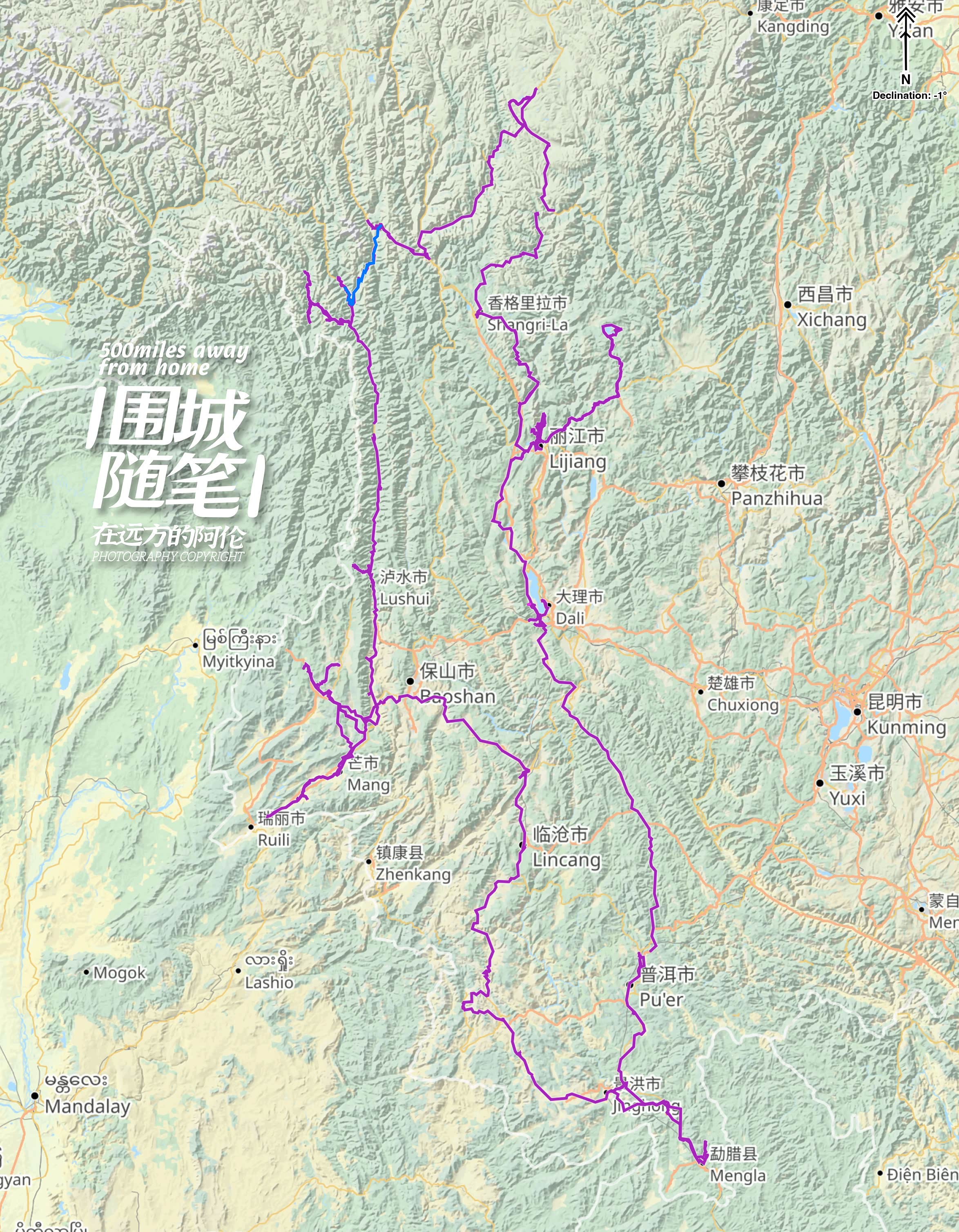 以上紫色路线为实际卫星轨迹