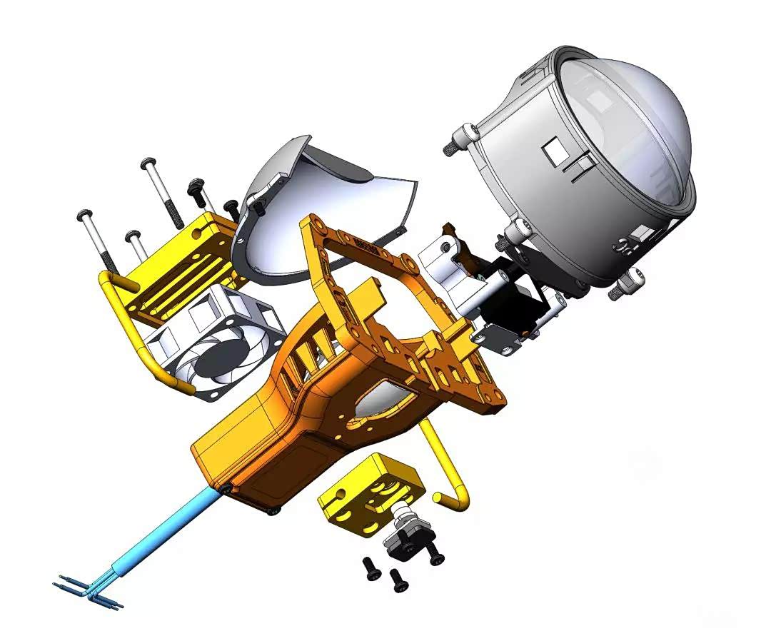 激光大灯透镜平面展示