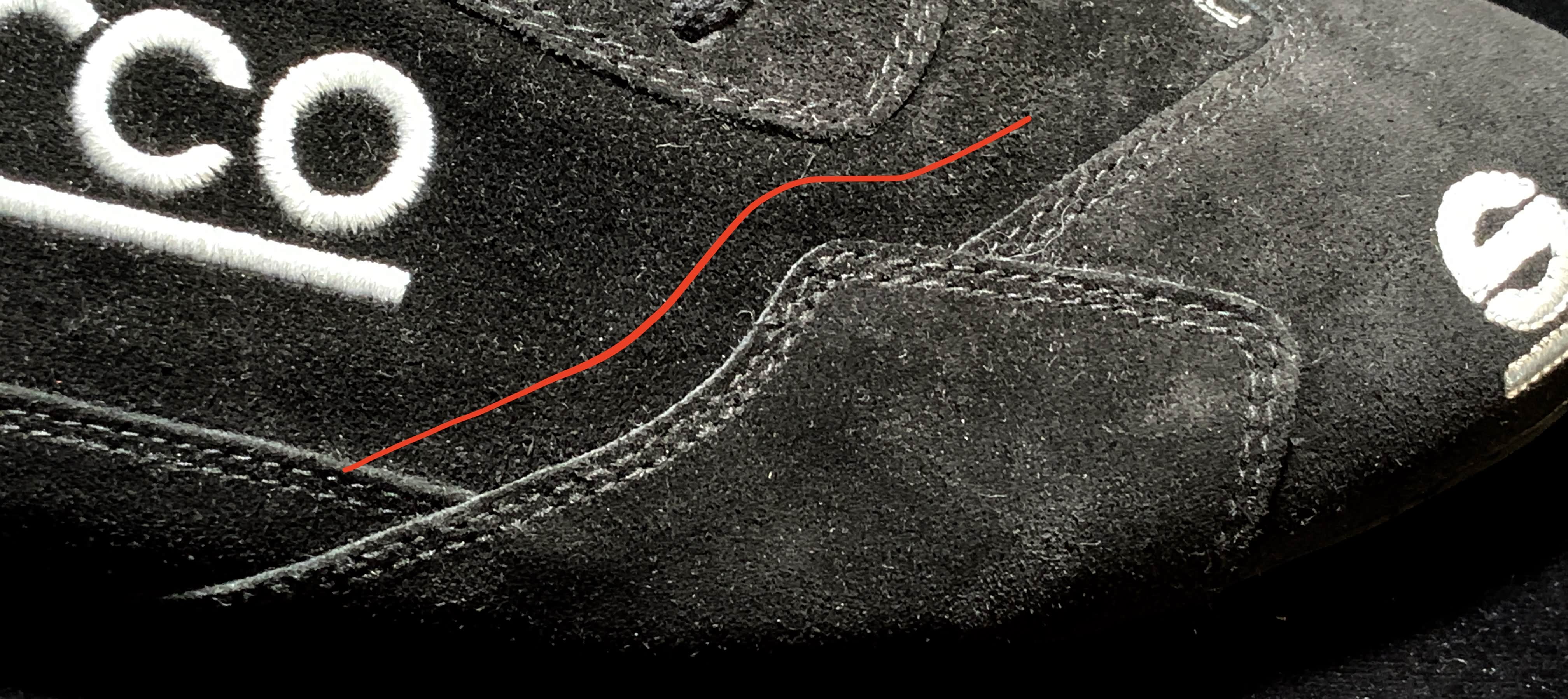 一千鞋的加强层有明显的拐角