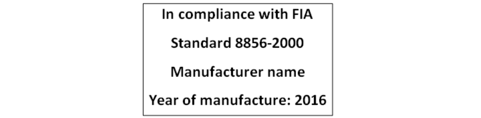 FIA 8856-2000标准标识图例