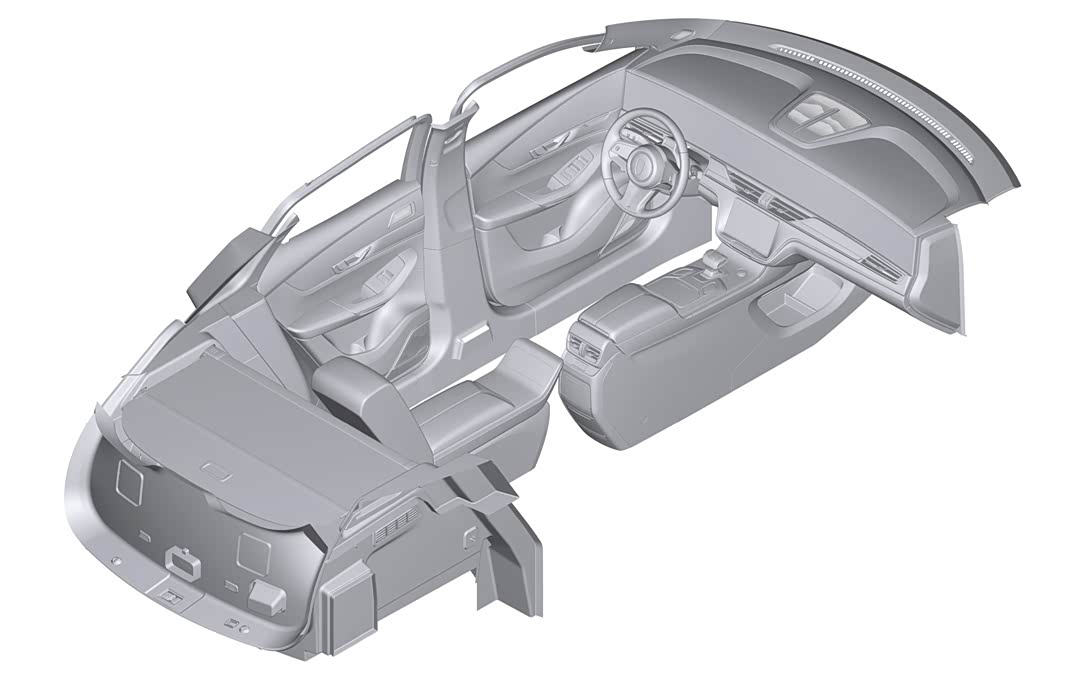 红旗HQE320内饰申报图