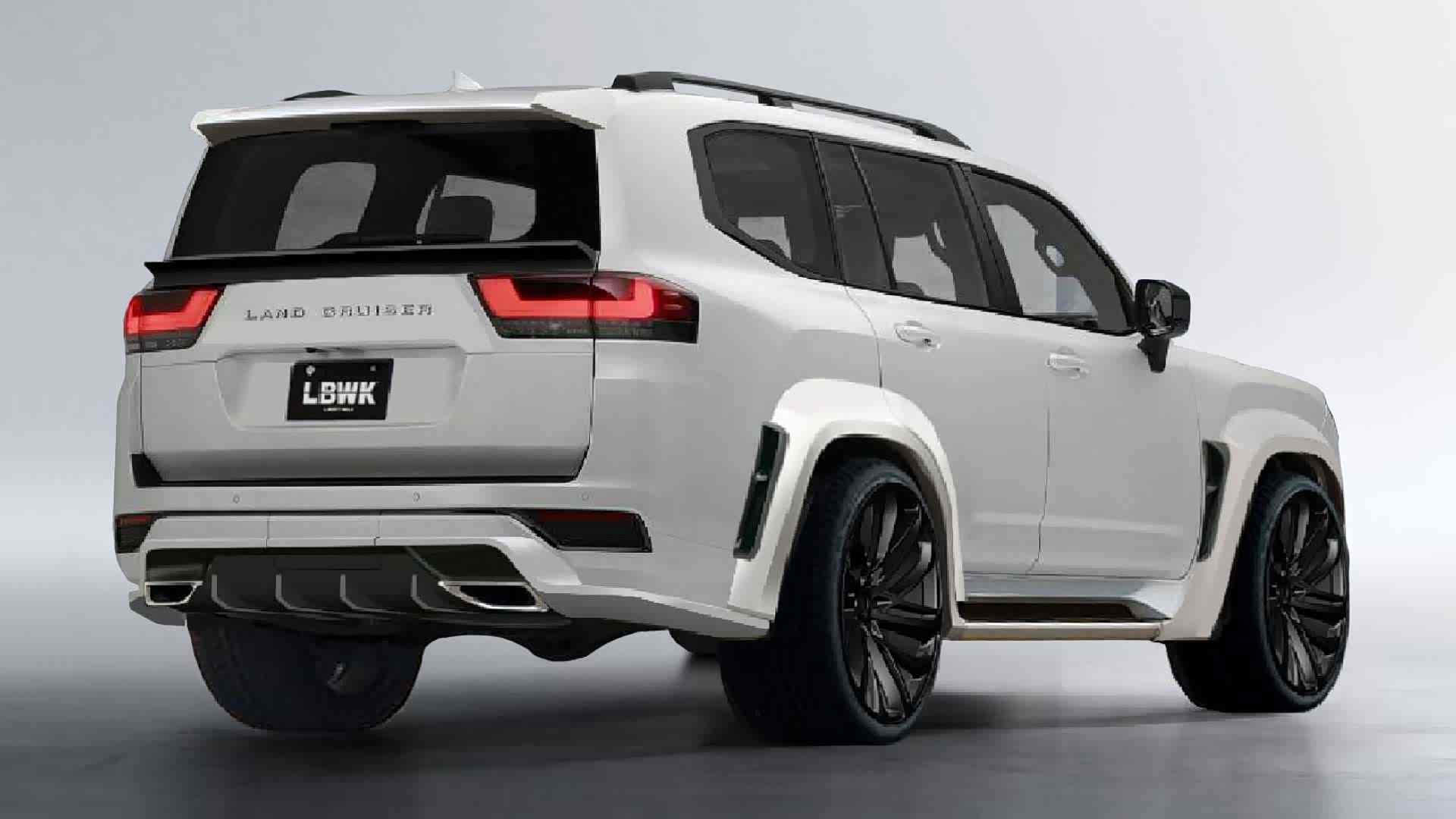 Liberty Walk宽体加持后的车尾造型。