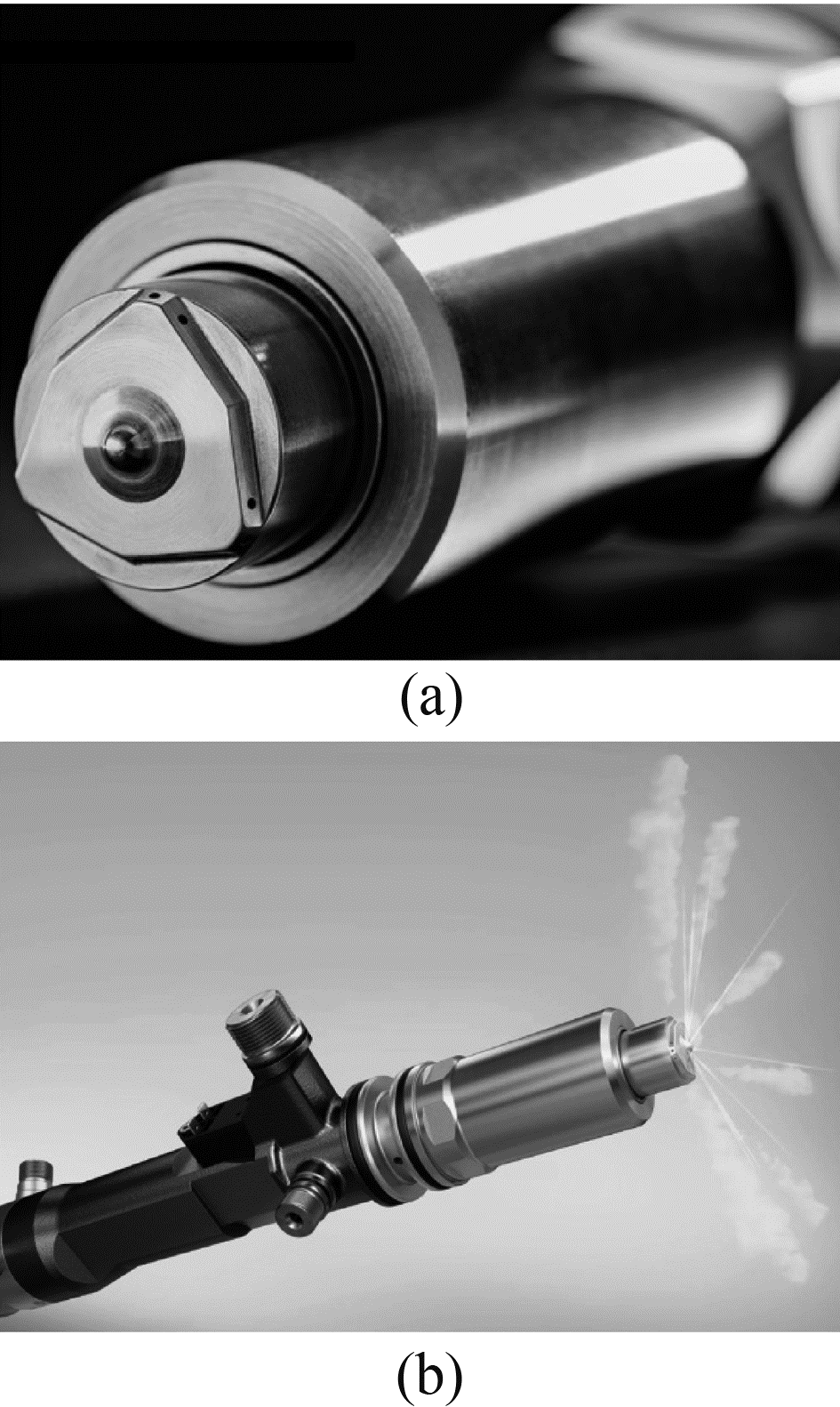 图4 配备有中央柴油针阀和同心气体燃料针阀的喷油嘴