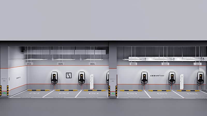 ▲ 地下停车场 轻充站效果图
