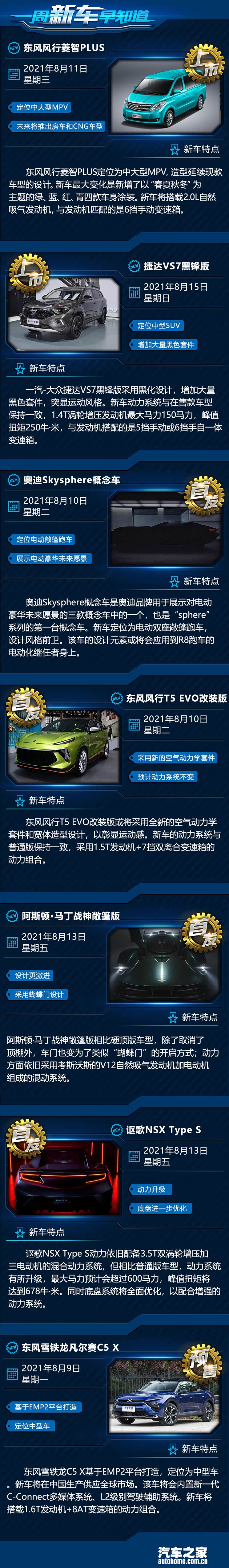 捷达VS7黑锋版等车型 一周新车早知道