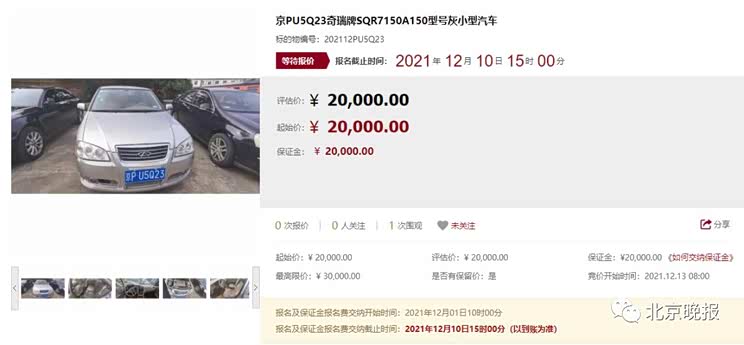 共涉及242辆 又一批京牌法拍车来了