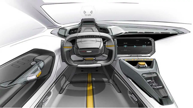 未来感浓郁 通用全新内饰设计草图曝光