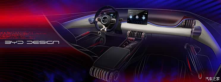 律动理念 曝比亚迪元PLUS内饰效果图
