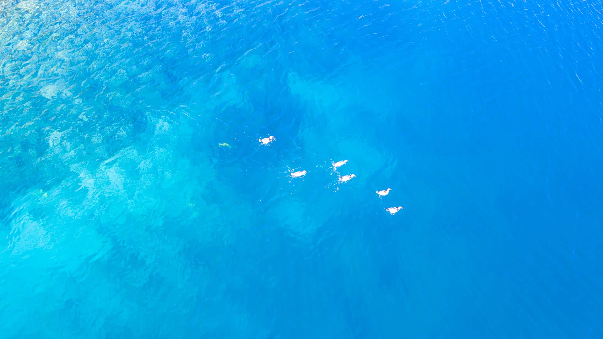 航拍里格岛附近水域