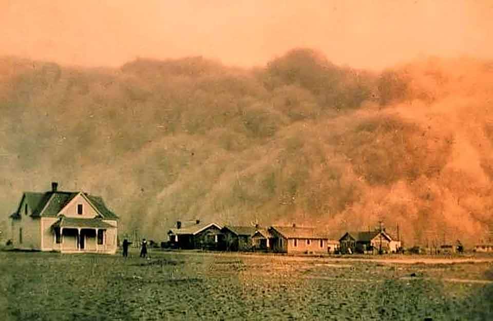 1935拍摄于德克萨斯的一次宇界级特大黑风暴，