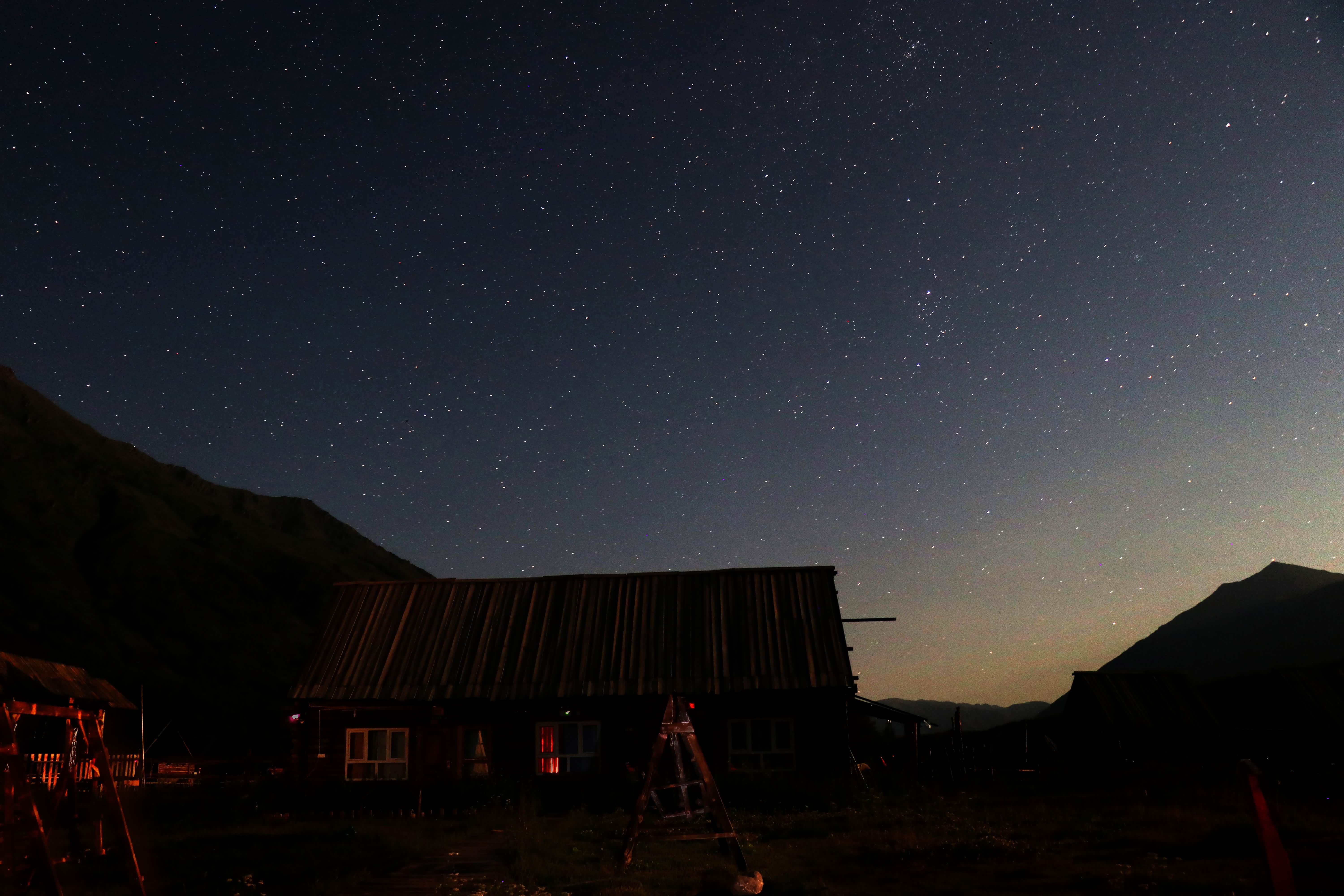 星空特别的漂亮，第一次看见了流星，看到了银河