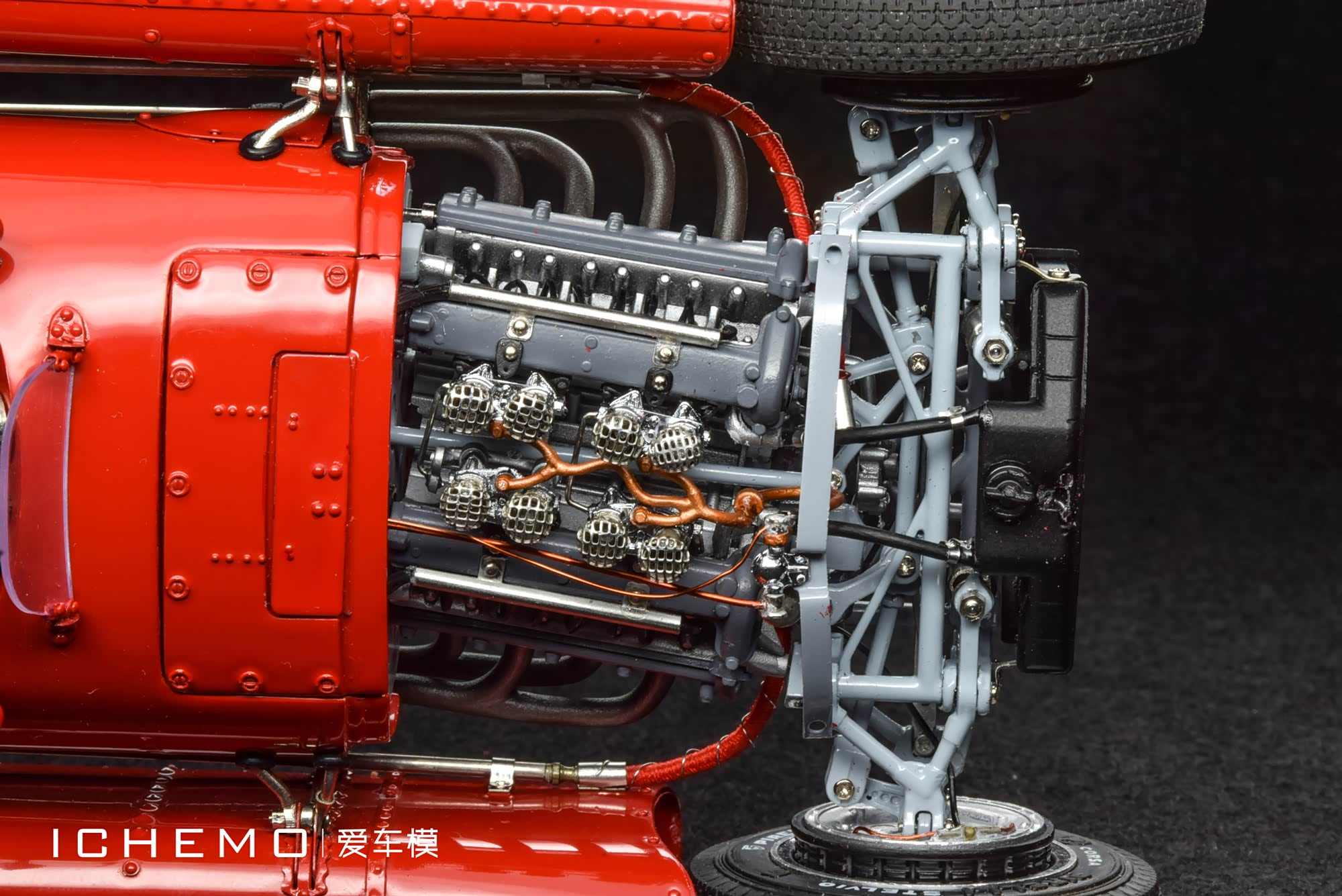 1:18 CMC 蓝旗亚 Lancia D50 汽车模型发动机