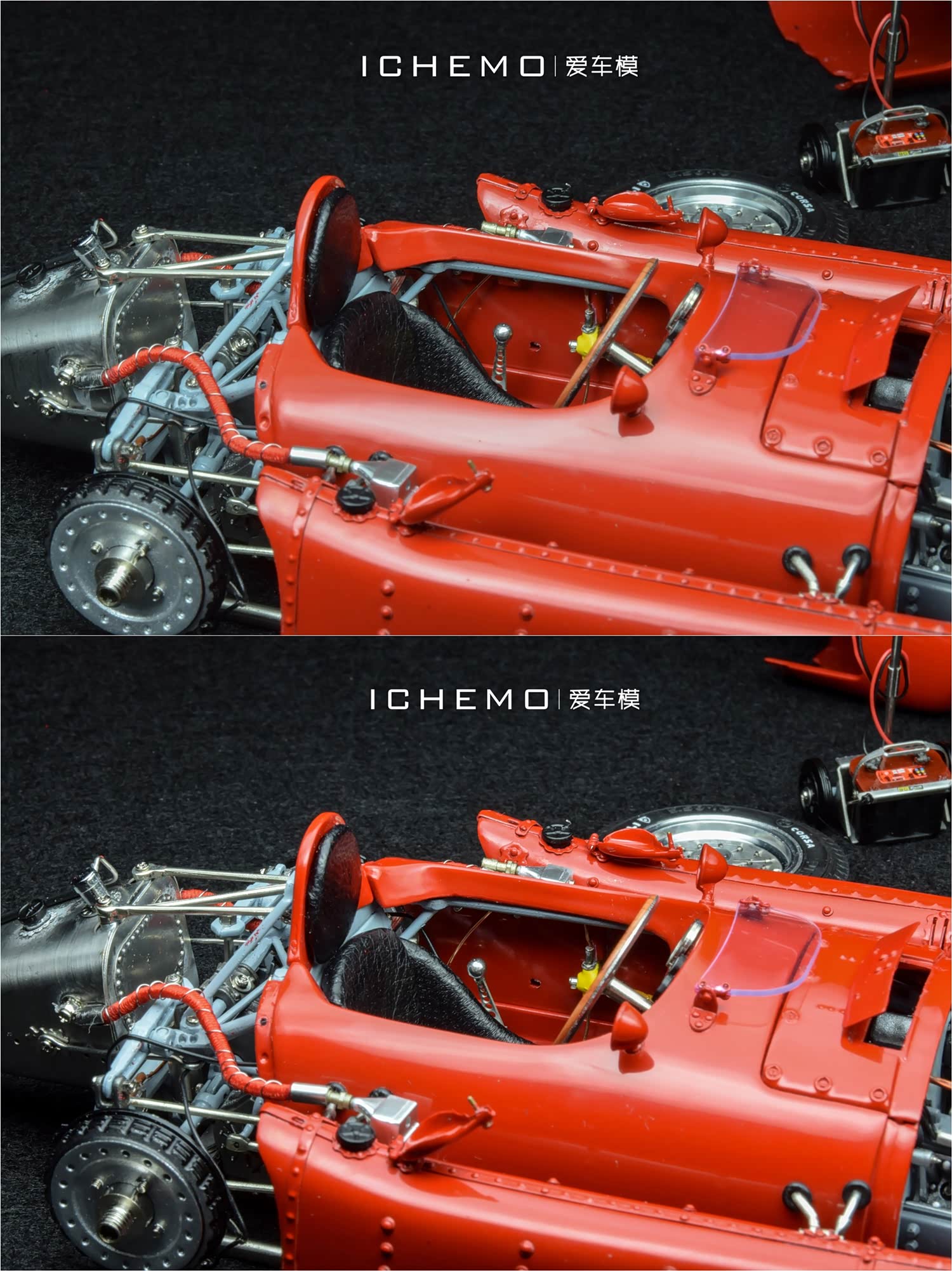 1:18 CMC 蓝旗亚 Lancia D50 汽车模型座舱细节