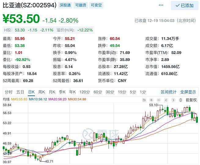 前科技部部长刚吹完风,龙头比亚迪股价就开始凌乱了|车壹条