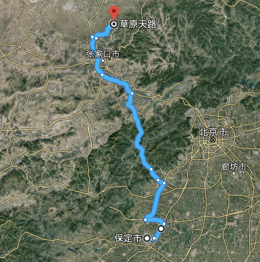 ▲去时的路线大致是这样的