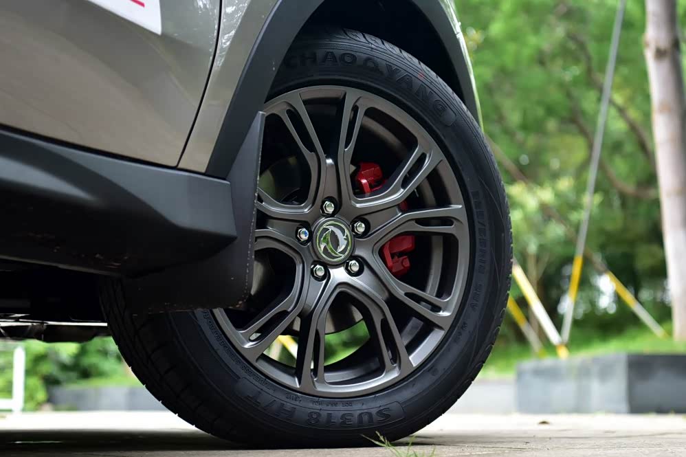 个人认为最带感的是这个智联版的亚光轮毂，还配有红色刹车卡钳，可惜搭配的轮胎品牌非常一般