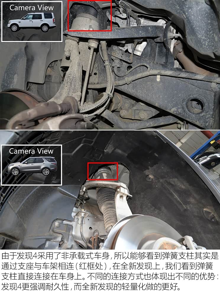 无大梁会更舒适新老路虎发现底盘对比