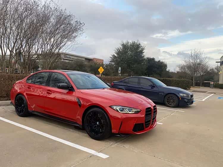 法拉利488车主喜提宝马g80 m3,两匹"烈马"太帅了!