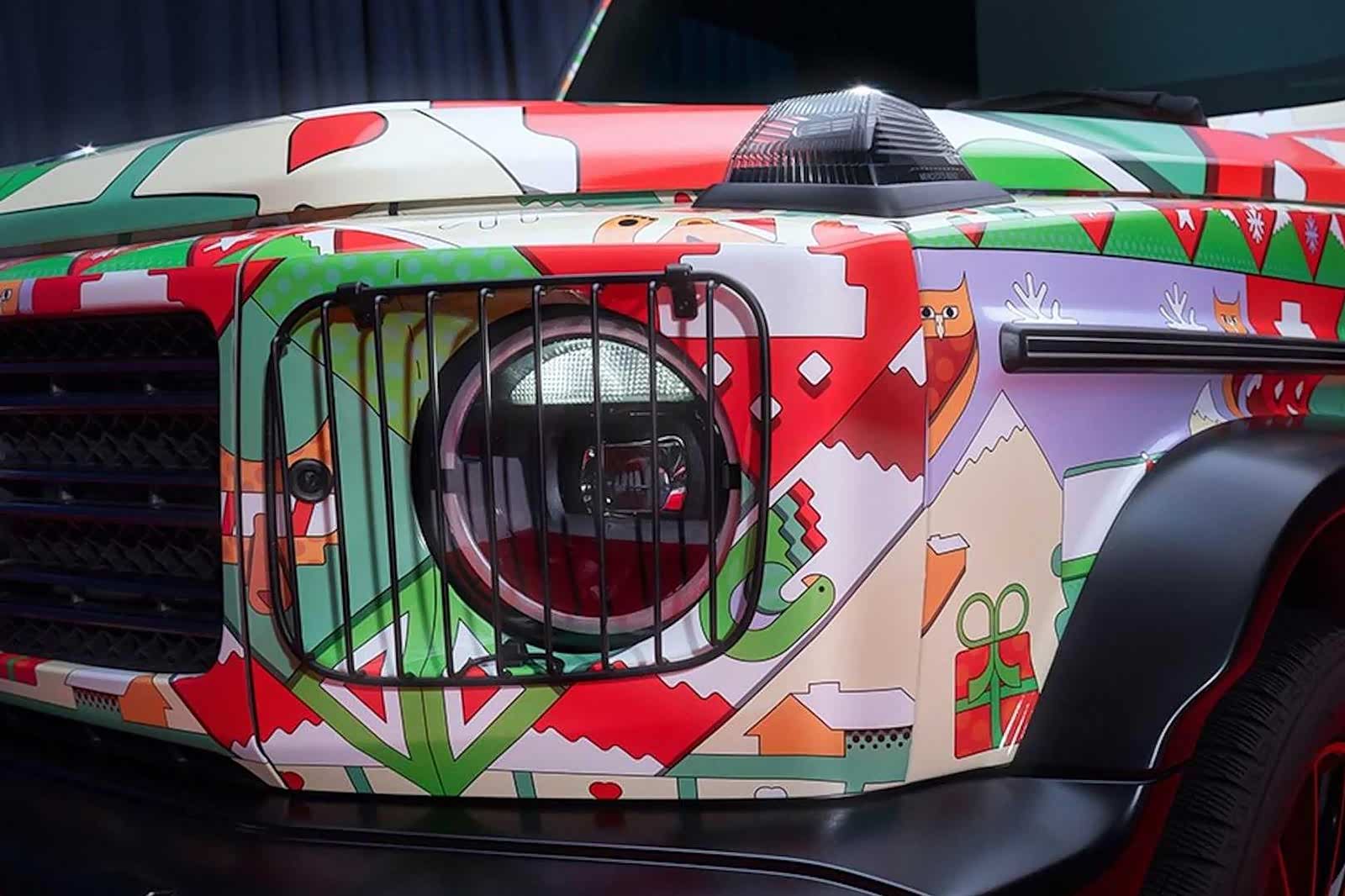 当奔驰大g"穿上"卡通毛衣,梅赛德斯发布圣诞节特别版本车型