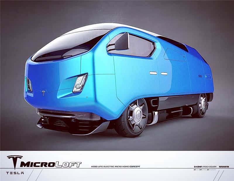 特斯拉概念房车雏形曝光,移动式酒店,以后不用买房了?