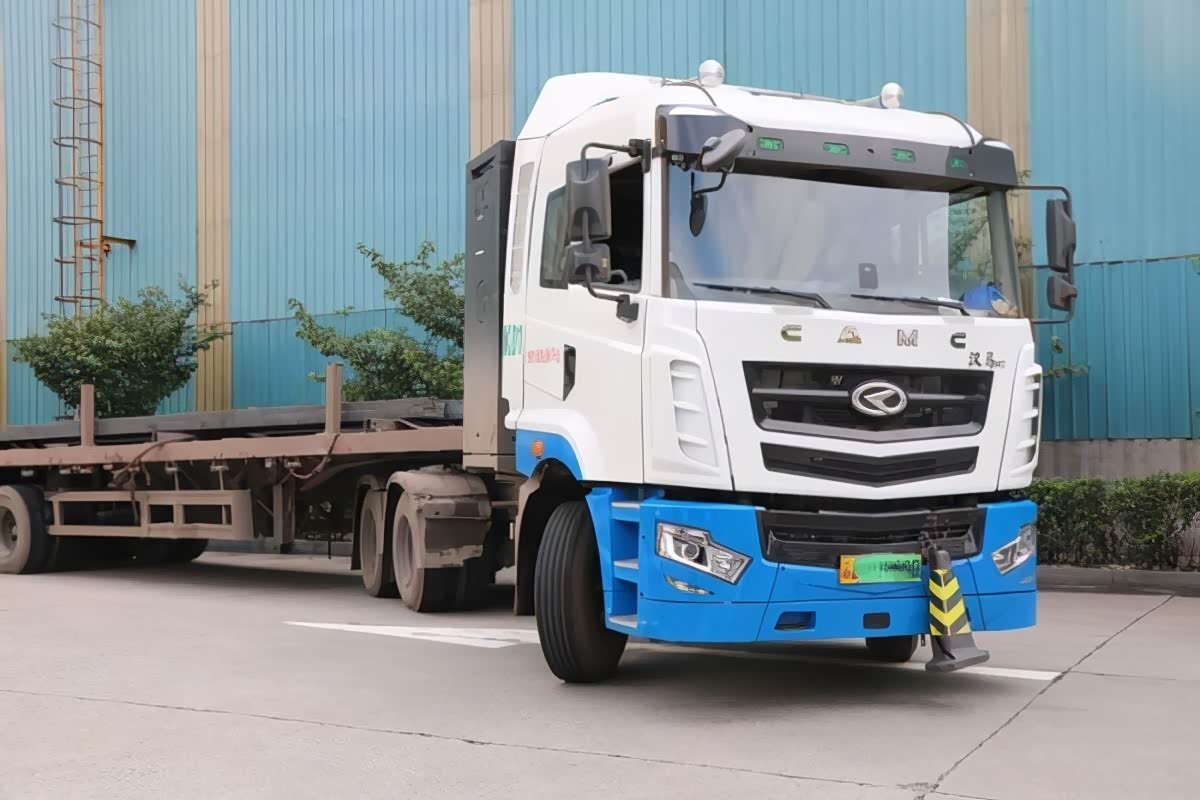 凯利得物流公司的汉马h7电动重卡每月减少碳排放约9吨