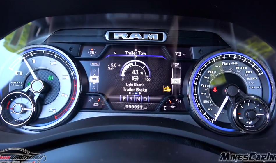 2019款 道奇ram 3500 限量款 皮卡,仪表盘功能展示