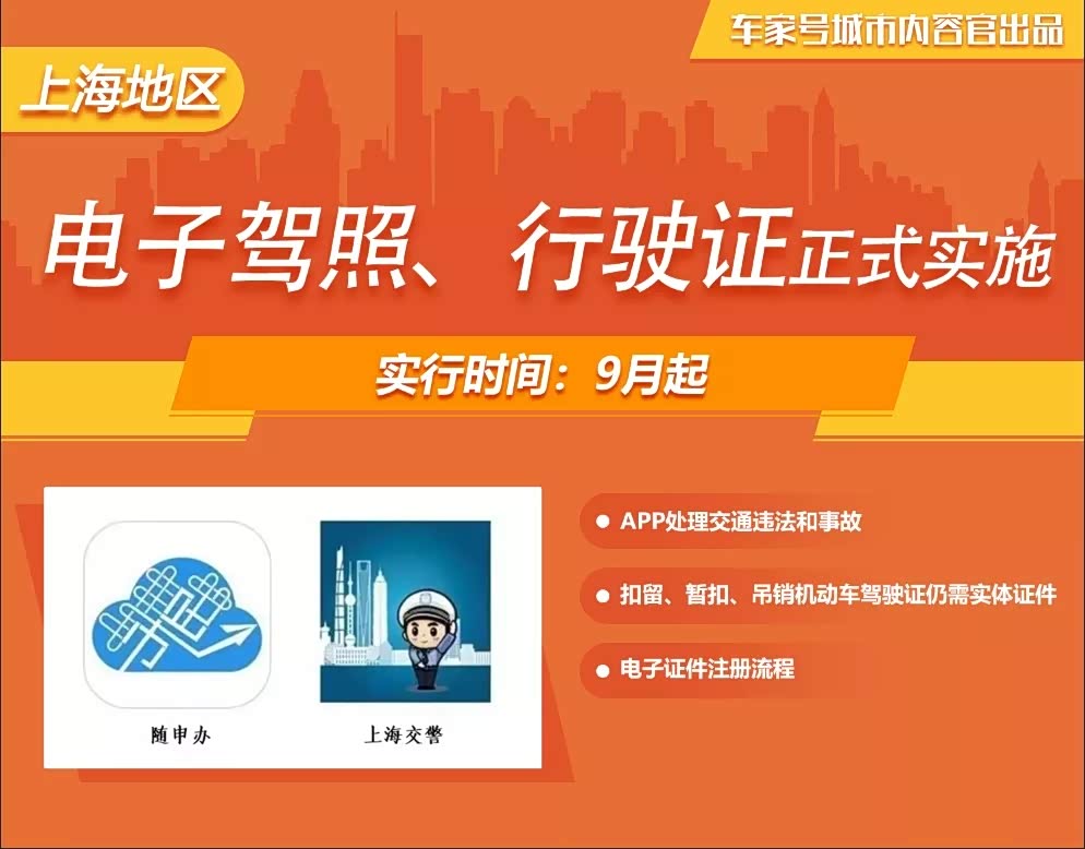 上海地区,电子“亮证”启用,开车不用担心没带驾驶证、行驶证_车家号_发现车生活_汽车之家