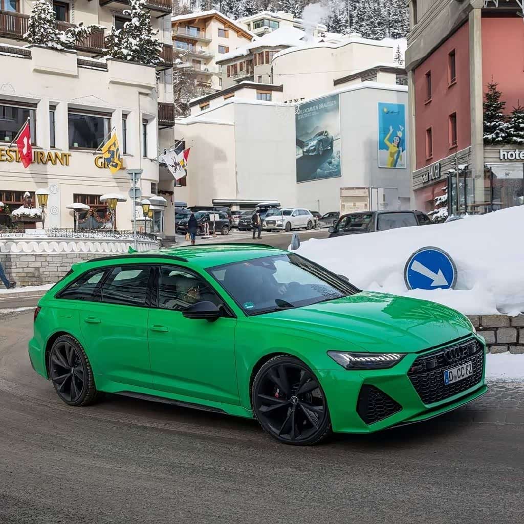 气场不输奔驰g级奥迪rs6实车绿色涂装回头率高