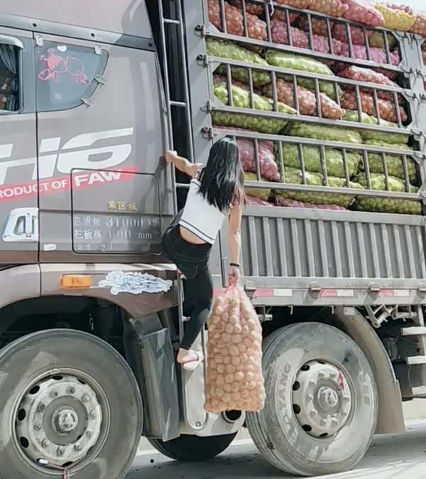 为爱握紧方向盘东北虎妞楠姐不一样的运输路