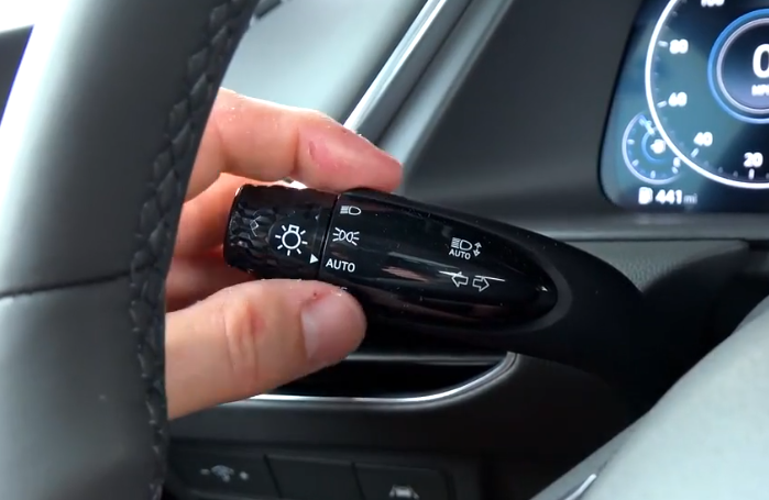 灯光调节拨杆展示,2020款 现代 sonata sel