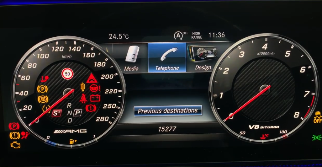 巴博斯 700:2019款 梅赛德斯 amg g63,仪表盘功能展示